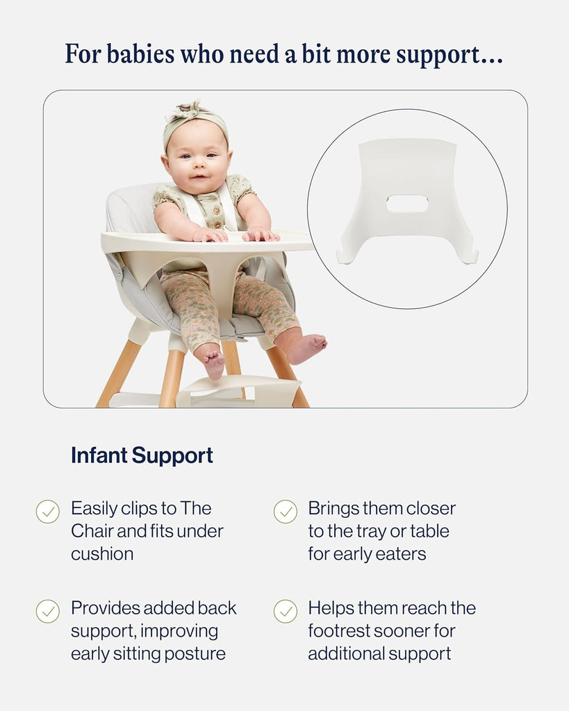 The High Chair Infant Kit - Convertible Wooden High Chair for Babies & Toddlers with Infant Support & Cushion, Grows