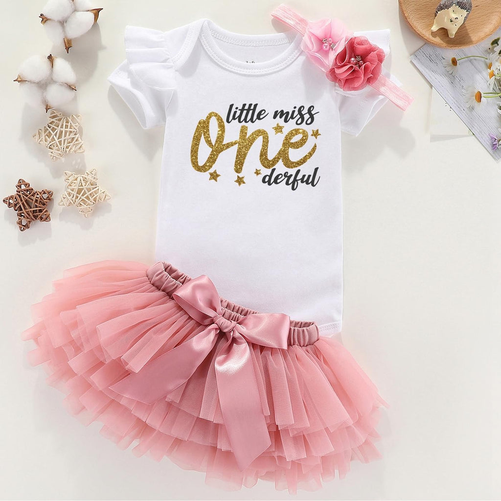 Miss Onederful 1St Birthday Girl Outfit Tutu For Baby Girl First Birthday Outfits