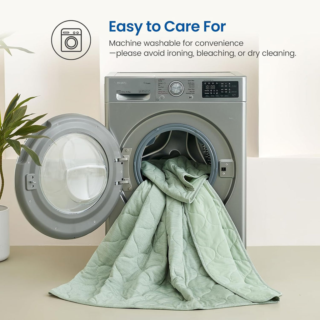 Cooling Dual-Sided Blanket for Hot Sleepers, Q-Max>0.46 Lightweight Soft Breathable Bed Blanket, Double Side Cooling