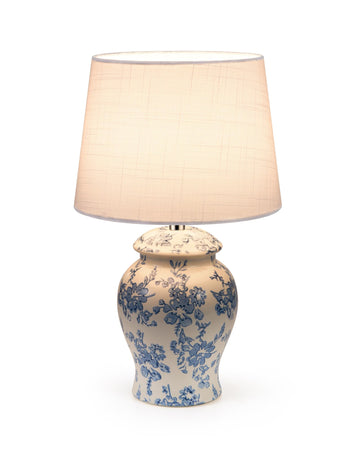 13.6" Cordless Ceramic Table Lamp Rechargeable Battery Operated
