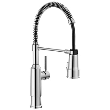 Theodora Pro Style Commercial Kitchen Faucet with Pull Down Sprayer, Chrome Single Hole Kitchen Sink Faucet, Single