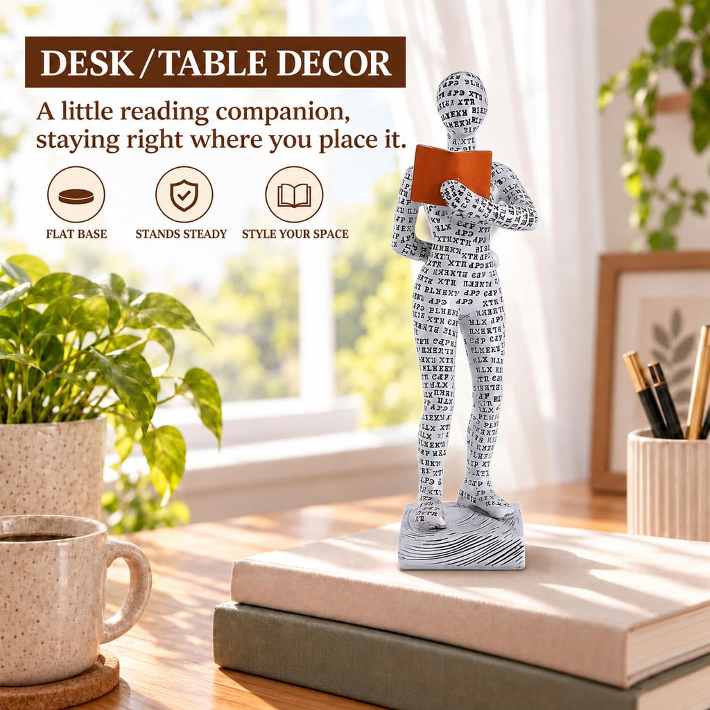 Decor Pulp Reading Women Thinker Statue Aesthetic Sculpture Room Decor Modern Abstract Decoration on Shelf Table