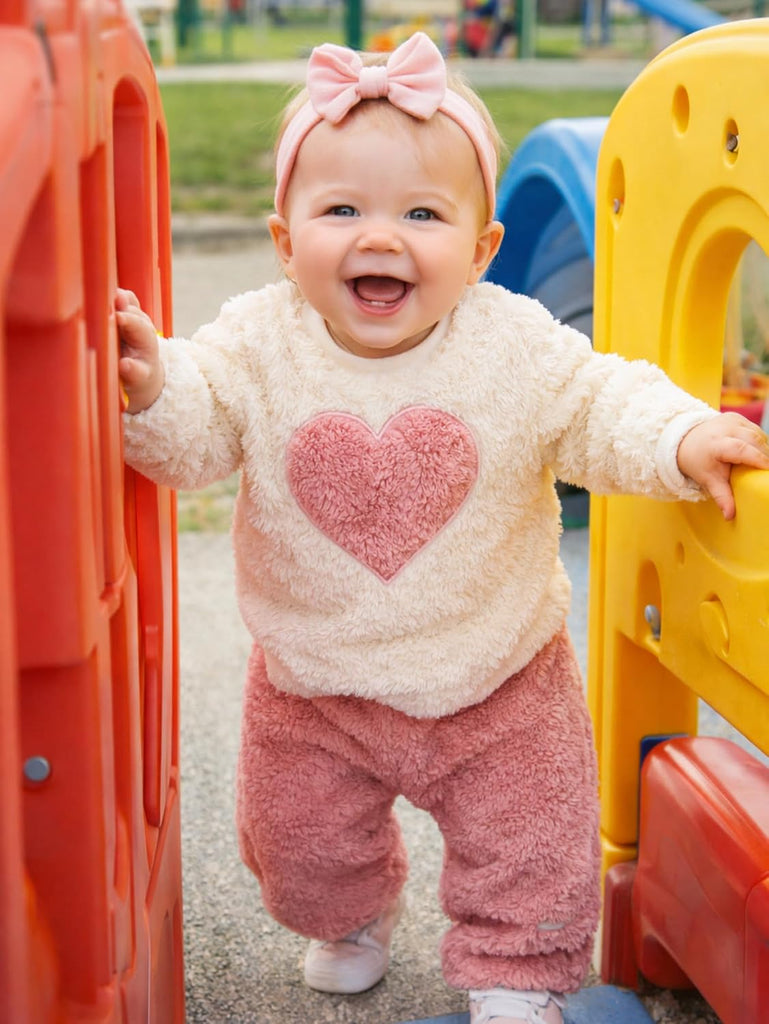 Infant Toddler Baby Girls Clothes Outfits,2 Piece Cute Fall Winter Long-sleeve Warm Top and Pants