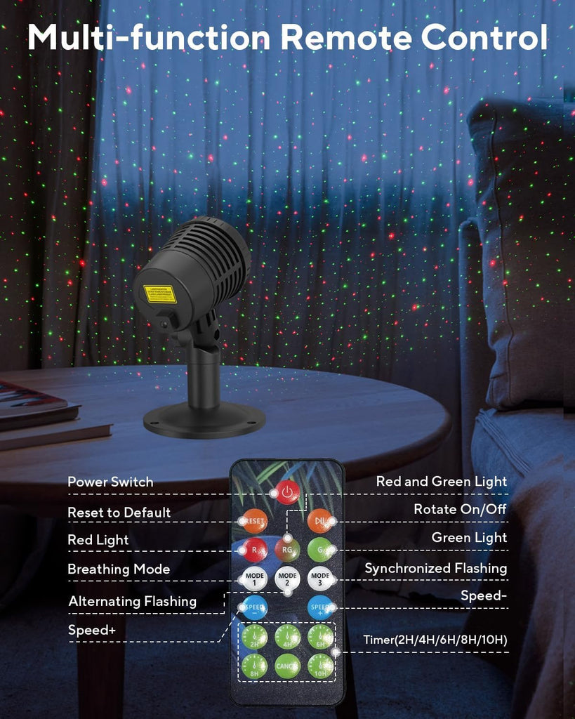 Christmas Projector Lights Outdoor Waterproof with Remote Control