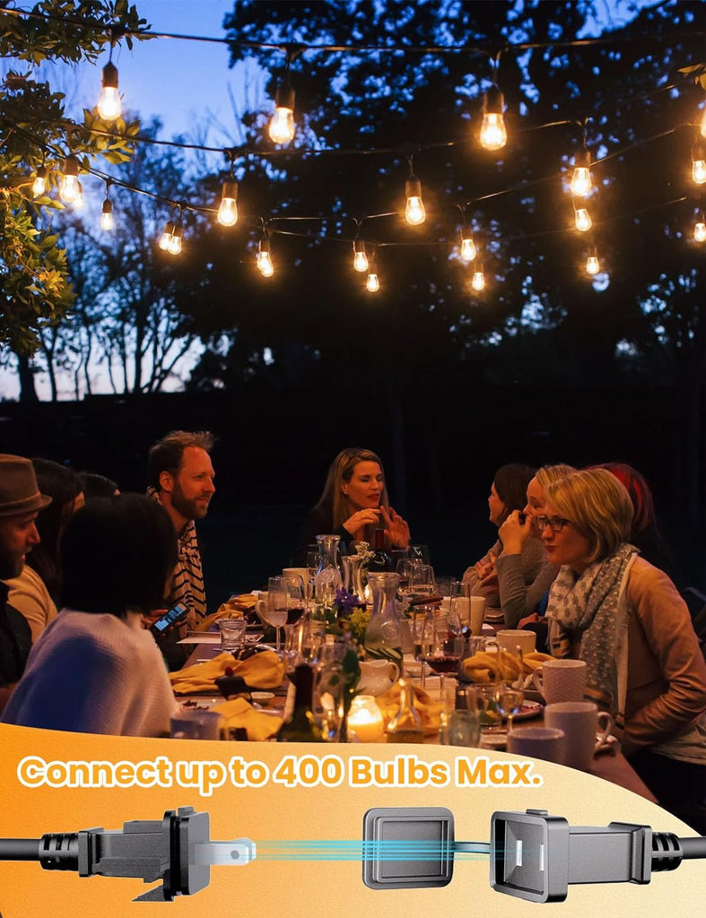 Outdoor String Lights for Outside 200 FT Waterproof Commercial Grade