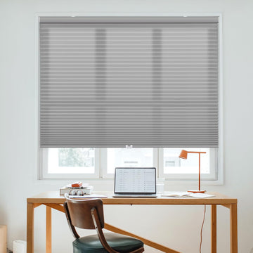 Cordless 1.5" Light Filtering Cellular Shade, 29.5" W x 54" H, Anchor Gray