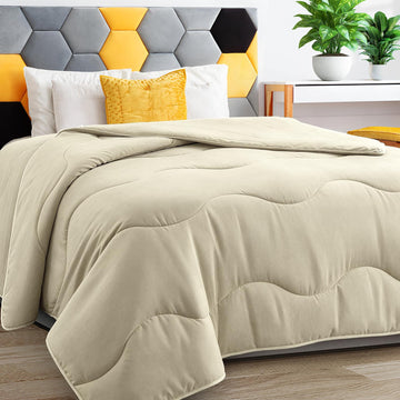 Lightweight Comforter Cooling Beige, All Season Duvet Insert