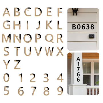 5 Inch 5PCS Self Adhesive House Numbers, Black Acrylic House Address Letters and Numbers for Outside, Ideal for
