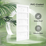 Double 21inx84in White Barn Door and 7FT Sliding Barn Door Hardware Kit Included,Solid,MDF, PVC Surf