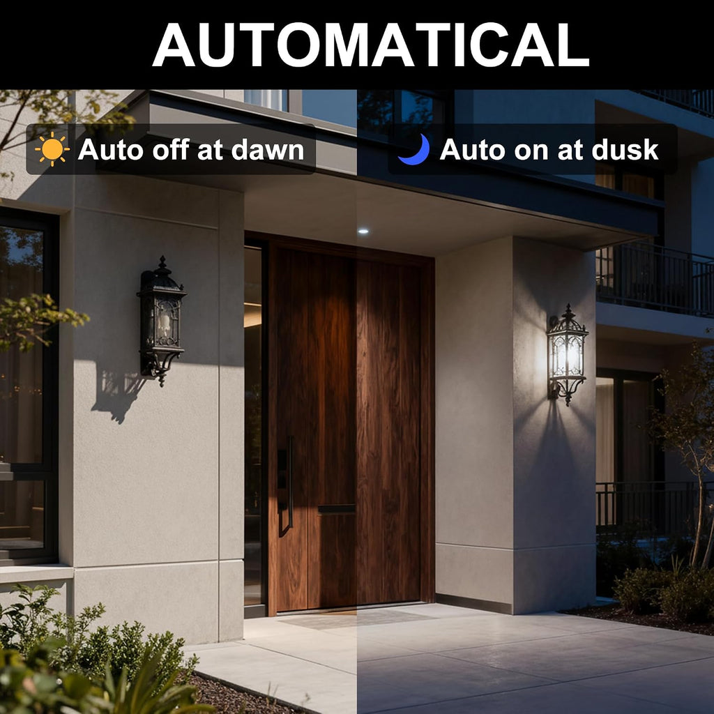 Dusk to Dawn Light Bulbs Outdoor Automatic On/Off Sensor LED Bulbs, Outdoor Lighting 13W(130 Watt Equivalent) LED