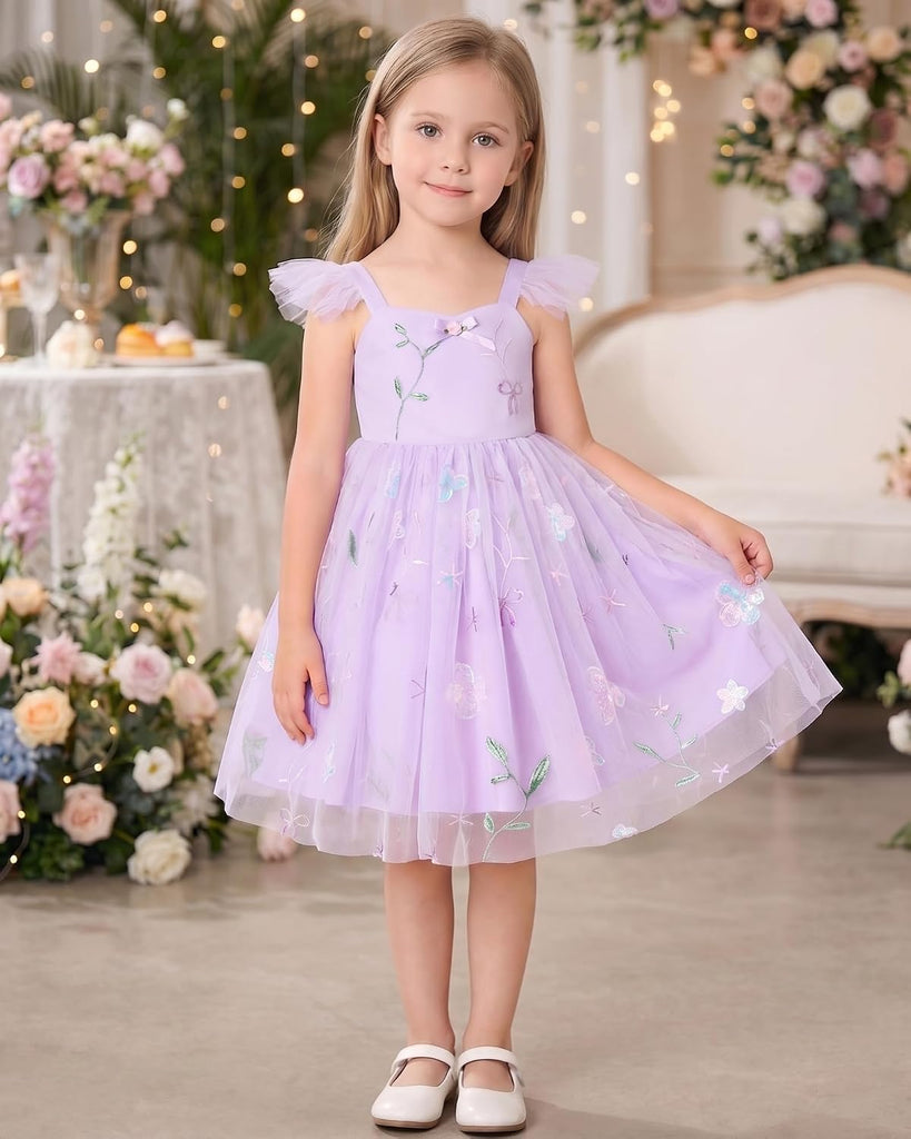 Toddler Flower Girl Dress Embroidered Tulle Princess