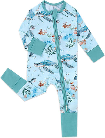 Viscose of Bamboo Convertible Footie Pajamas for Boys Girls