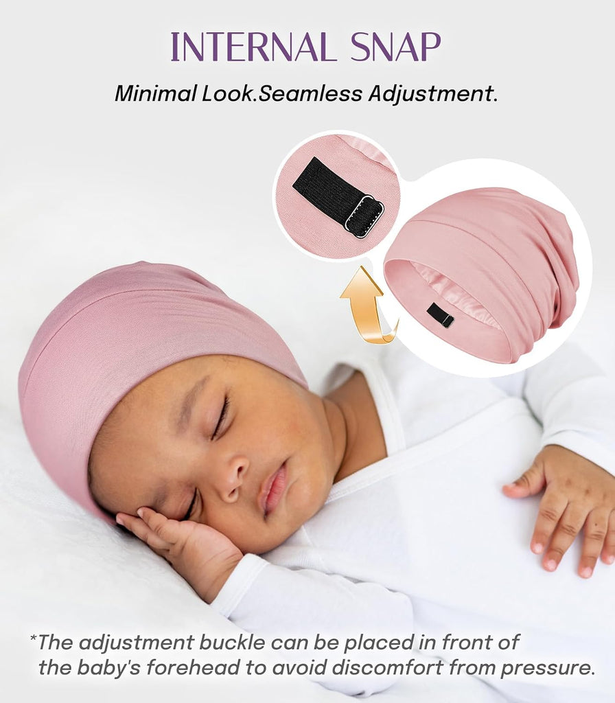 Silk Baby Bonnet, Sleep Cap, Adjustable