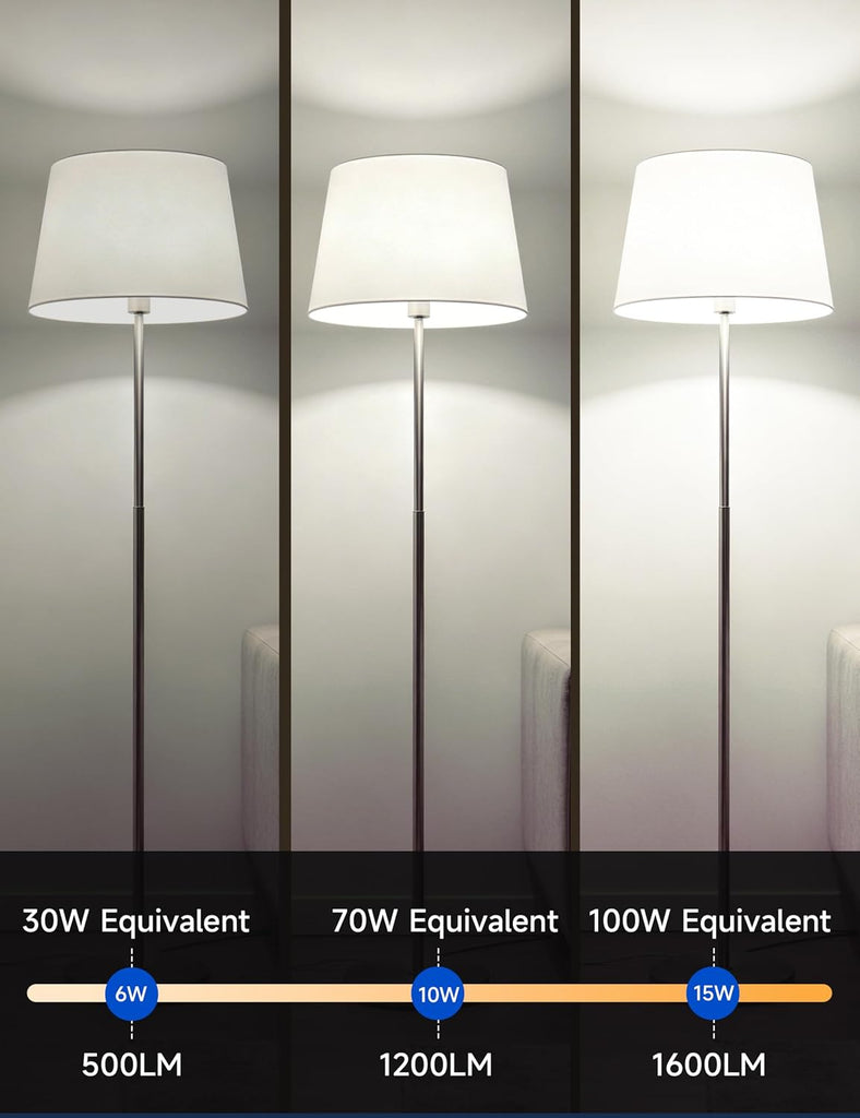 3 Way Light Bulbs 30 70 100W Equivalent Daylight White 5000K 2 Pack