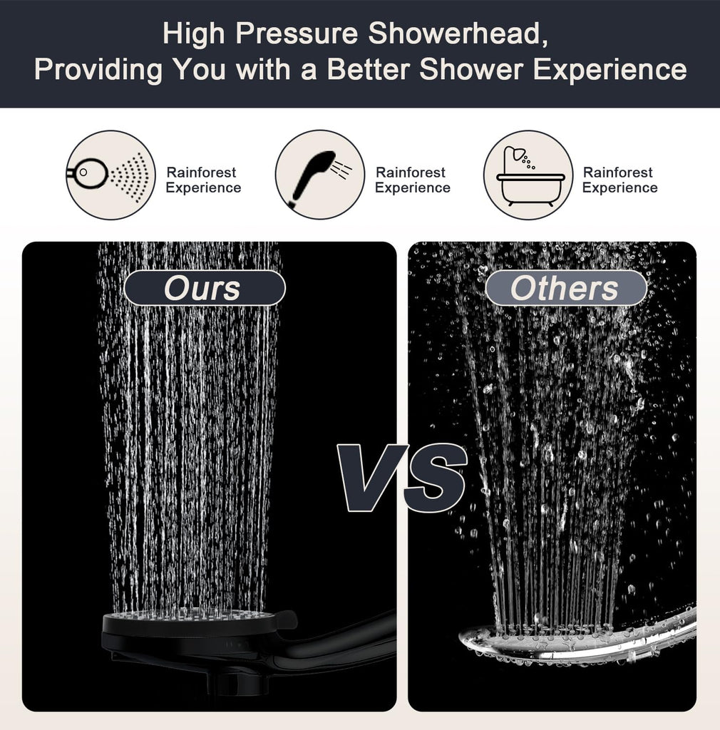 Black Filter Magnetic Shower Head with Handheld