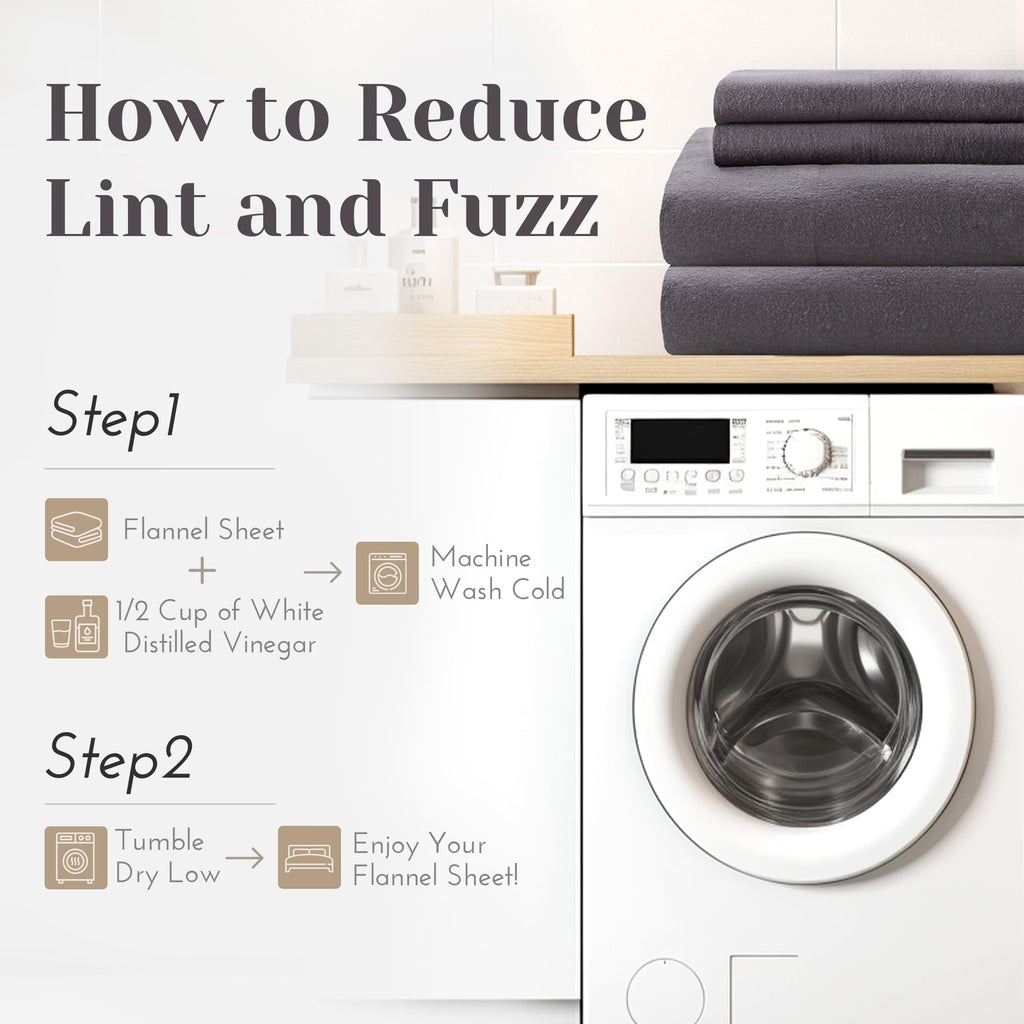 100% Cotton Flannel Sheets Twin XL Size Sheet Set, 3 Piece