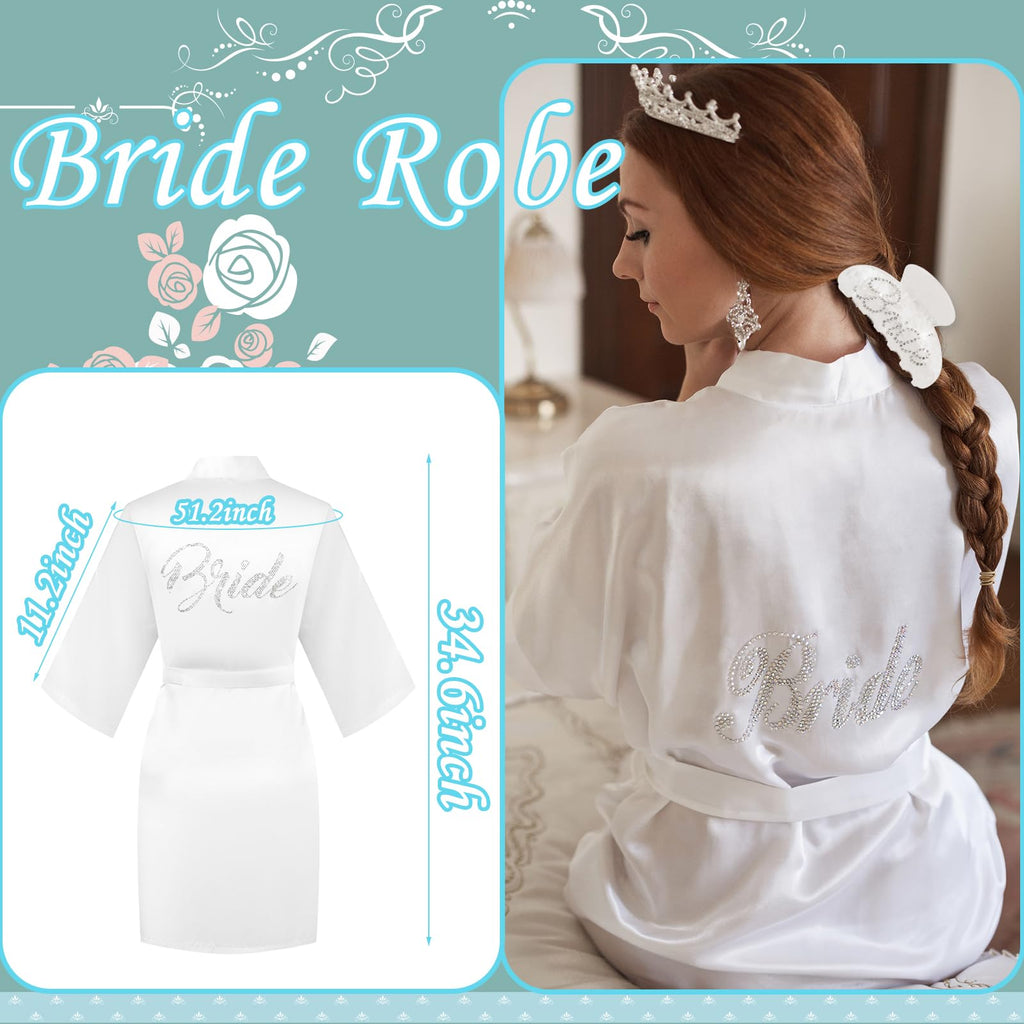 Bride to Be Gift Set, Bride Slippers Robe Hair Clip I Do Slippers Bridal Gift, Wedding Bachelorette Bridal Shower