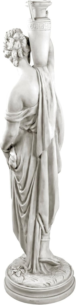 Dione the Divine Greek Water Woman Indoor/Outdoor Garden Statue, Grande, 38 inches tall, Cast Stone Resin, Antique