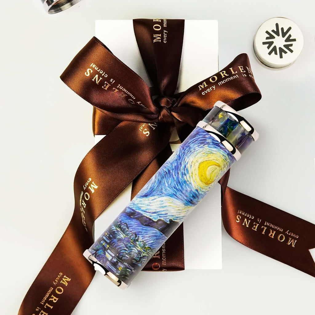 The Starry Night Kaleidoscope,5.5" Handmade Rotatable Oil-Filled Core Box Full Visual Kaleidoscope Kit,Vintage Gift