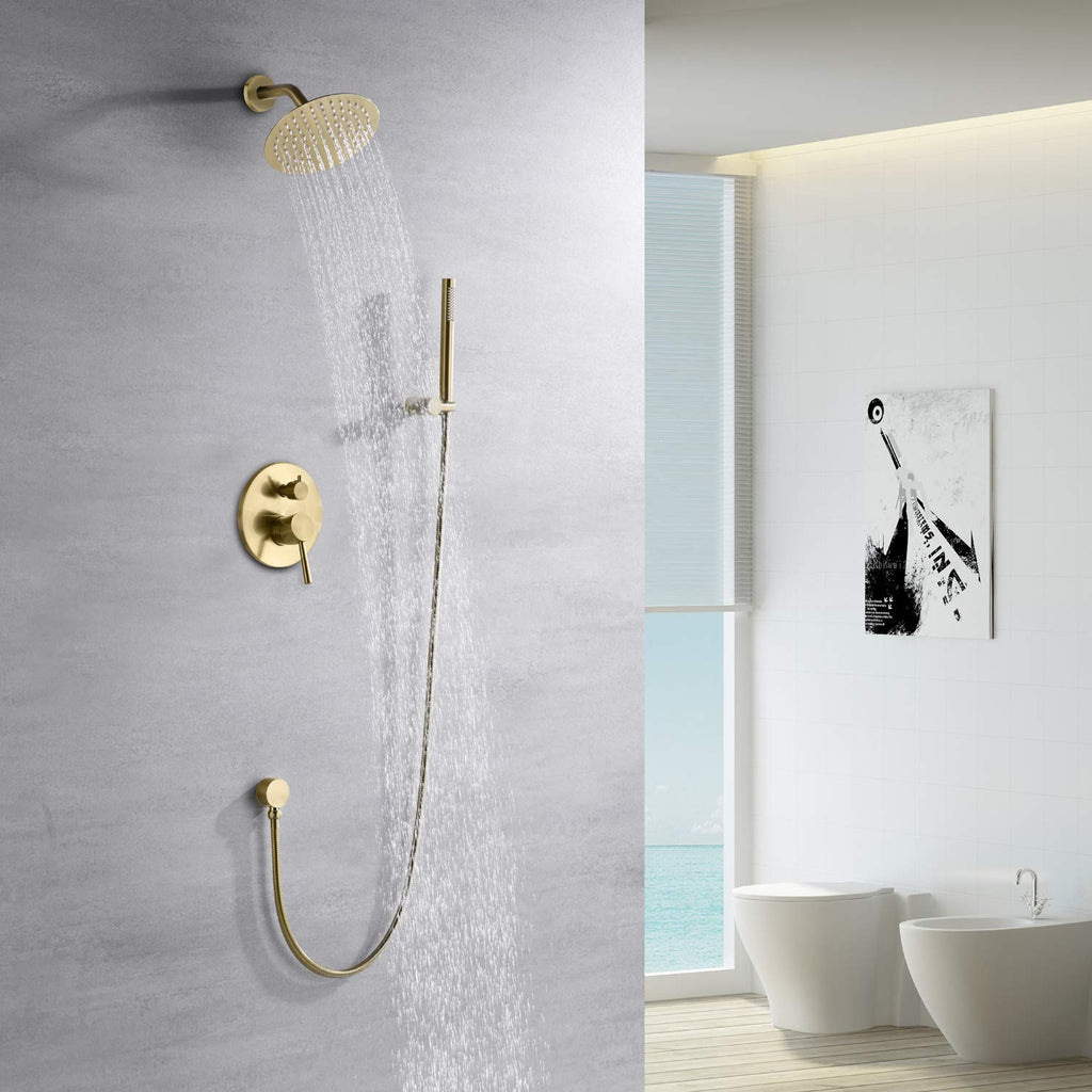 Brushed Gold Shower Faucet System