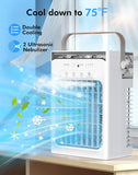 Portable Air Conditioners, Air Cooler Evaporative Personal Mini AC with Remoter, 4 Wind Speed, 2-4-6H Timer, 2 Modes
