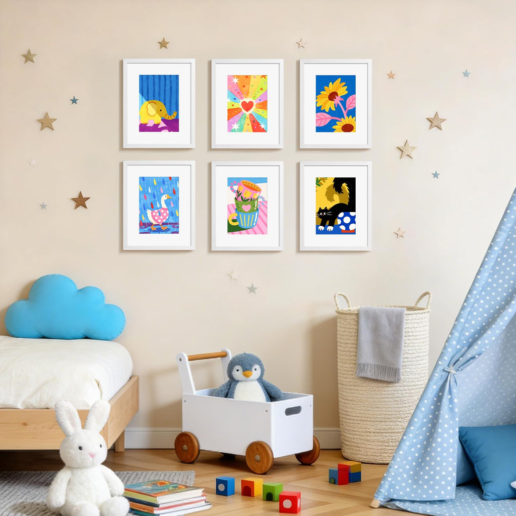 8x10 Picture Frames Set of 10, Wall or Tabletop Display, White