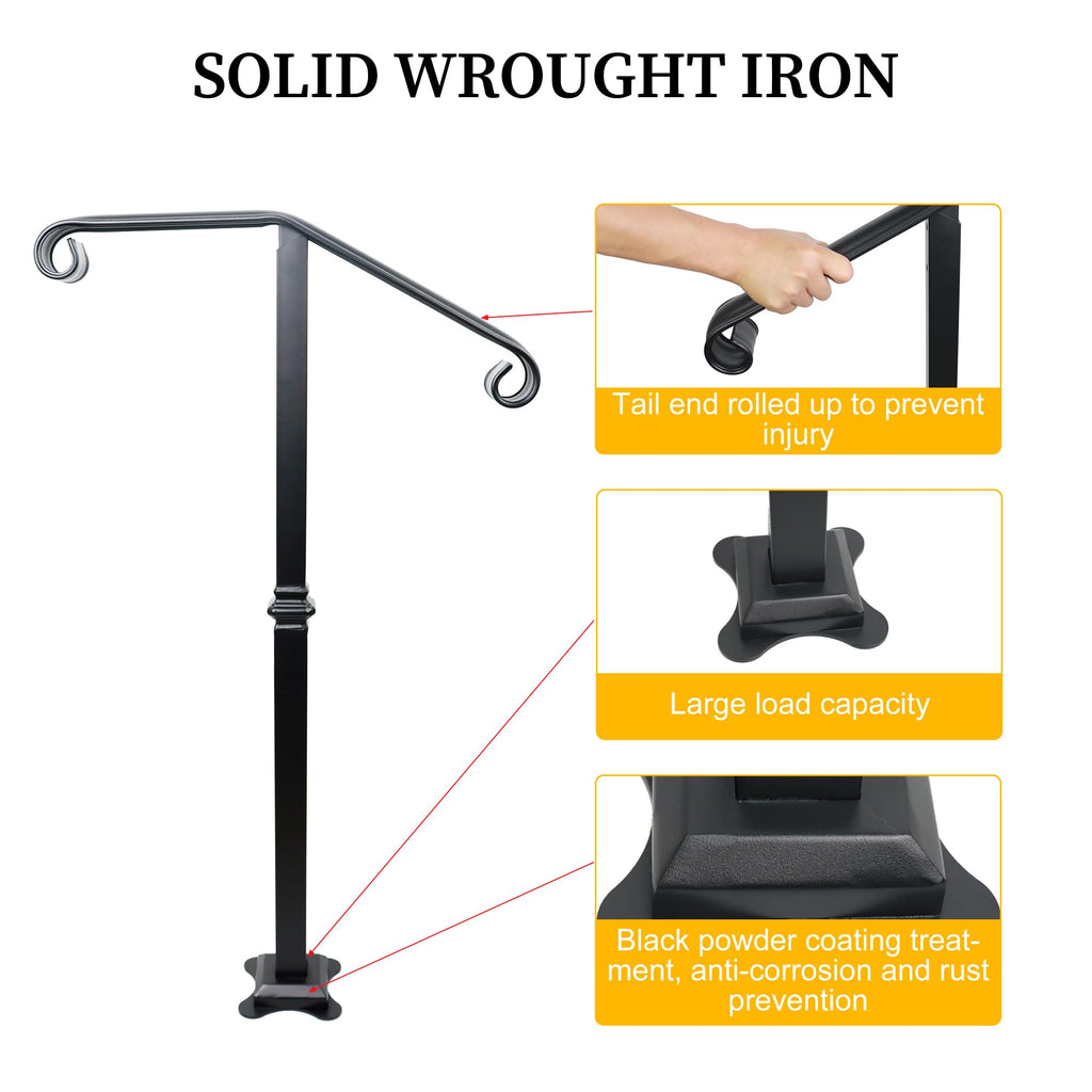 Handrail Railing, Single Post Handrail, Stair | Casa Home Living