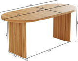55.12"-70.87" Farmhouse Extendable Oval Dining Table for 4-6, Modern Solid Wood Kitchen & Dining Table with Removable