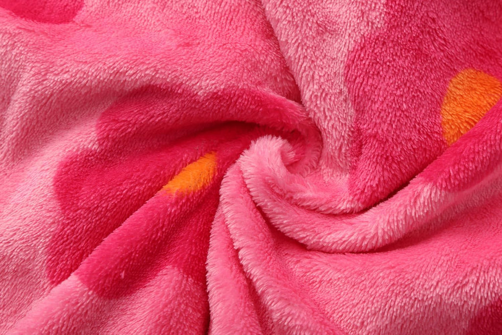 Girls Fleece Hooded Robes Soft Plush Bathrobe for Kids