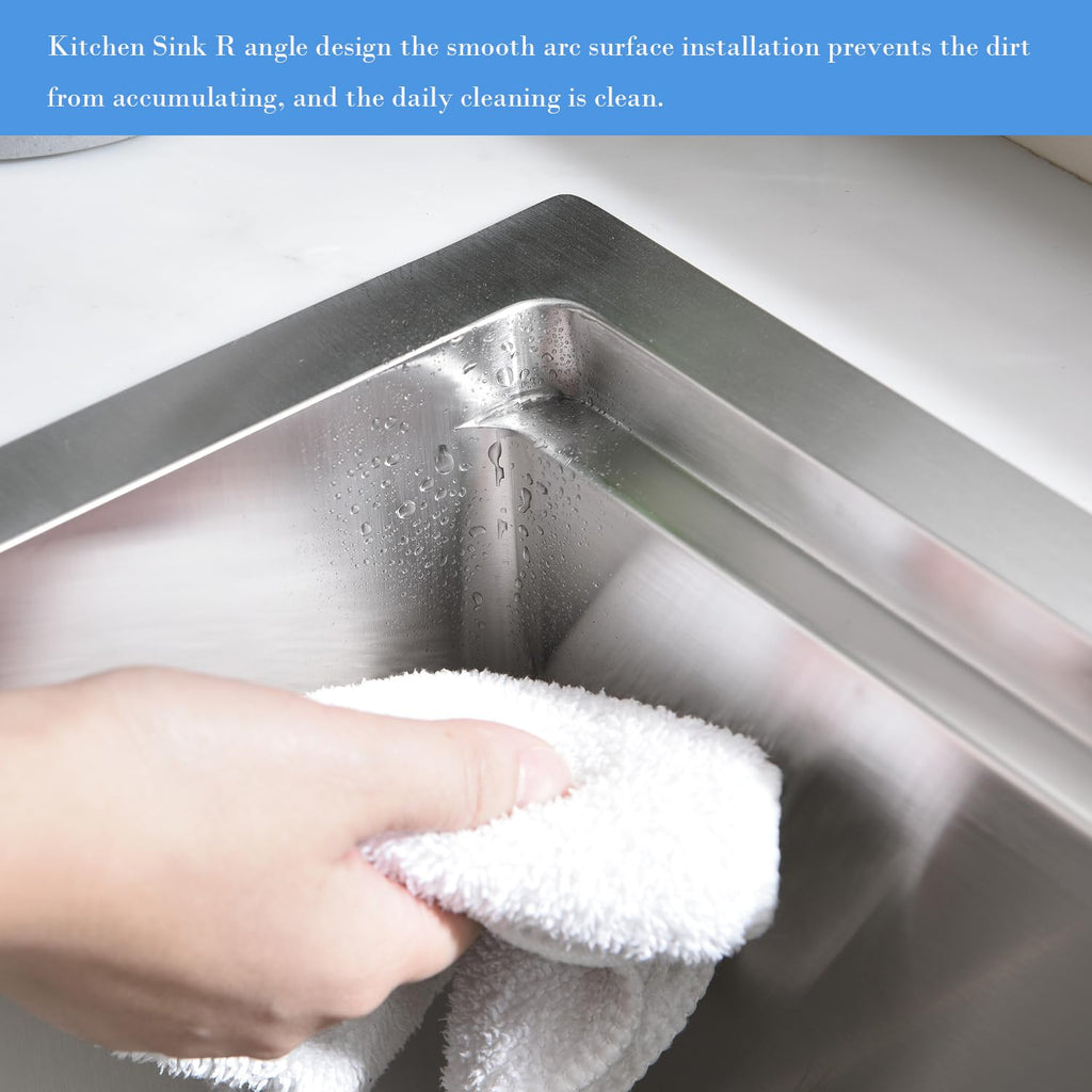 Drop In Double Bowl Kitchen Sink - 33 x 22 Inch Top Mount sink
