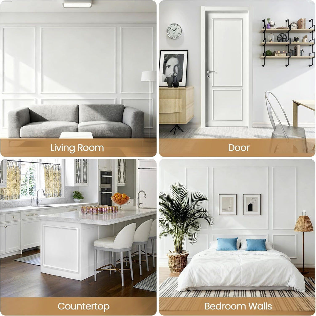 Accent Peel and Stick Wall Molding Kit Frame Pre Cut Moulding Panels