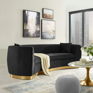 Resolute Curved Performance Velvet, Black