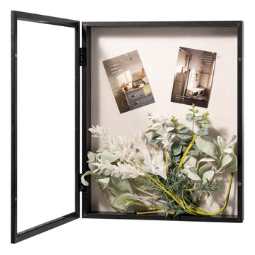 16x20 Shadow Box Wood Picture Frame, 2.16 Deep, Real Glass, Black
