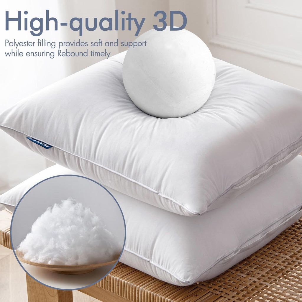 20 x 20 Pillow Inserts () -Throw Pillows for Couch Sofa with 100% Cotton Covers - Set of 2