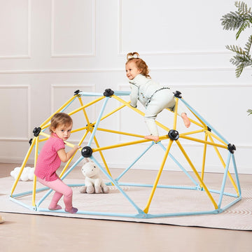 Climbing Dome, 6FT Jungle Gym for Kids 3 to 9 Years Old, Geometric Dome Climber Play Center Supports 600LBS and Easy