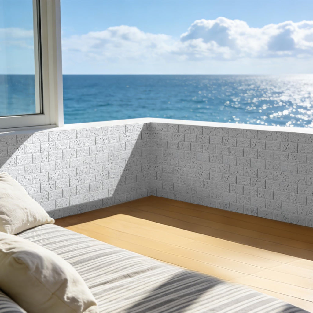 Peel and Stick 3D Wall Panels 12x12in PVC 10 Pack White
