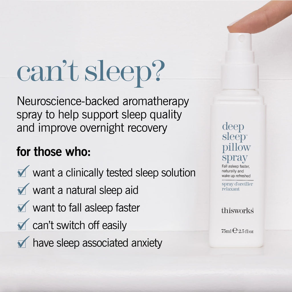Works Deep Sleep Pillow Spray 2.5 fl oz - Aromatherapy Sleep Mist