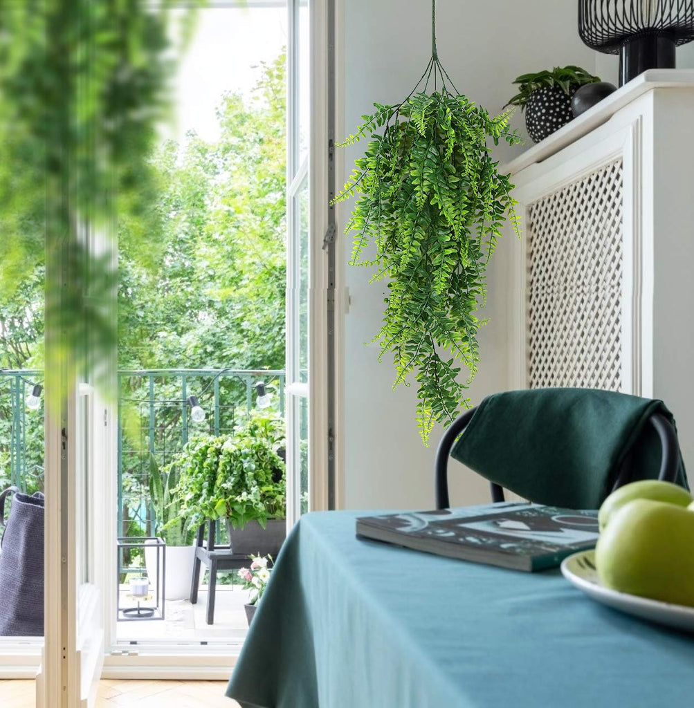 Fake Boston Ferns, Artificial Hanging Plants, Fake Hanging Fern Vines