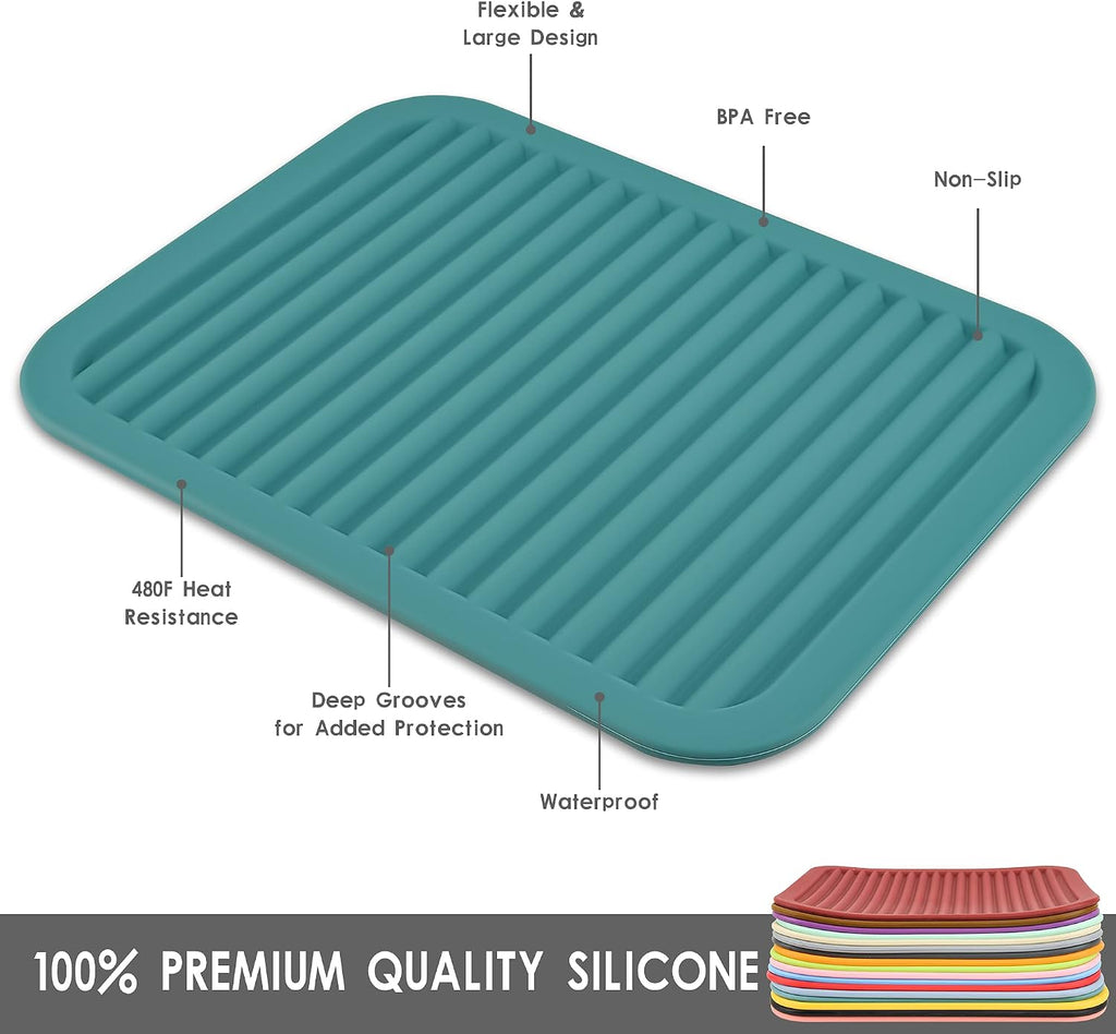 Silicone Trivets for Hot Dishes, for Hot Pots and Pans, Silicone Pads Mat Set, Heat Resistant Placements, Small Dish - Set of 2
