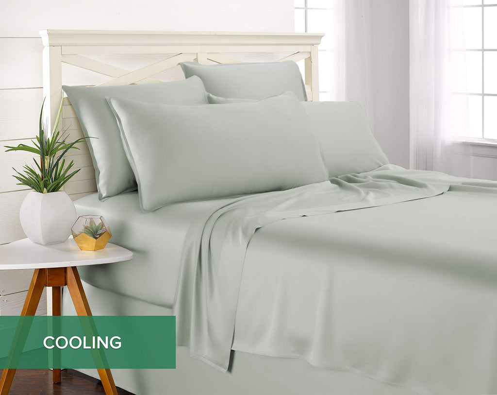 King Sheets by, Genuine 100% Organic Viscose Derived from Bamboo Bed Sheet Set, Luxuriously Soft & Cooling, Double
