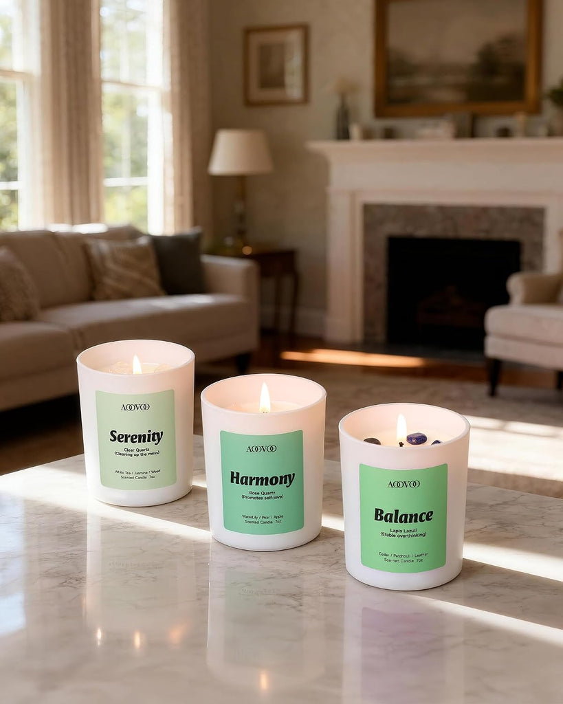 Calm Candles Set for Women - 4 Pack Soy Candles Scented - Set of 4