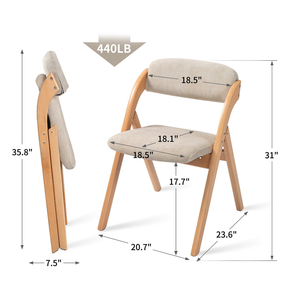 Folding Chairs with Cushion Padded Foldable Chiars 4 Pack