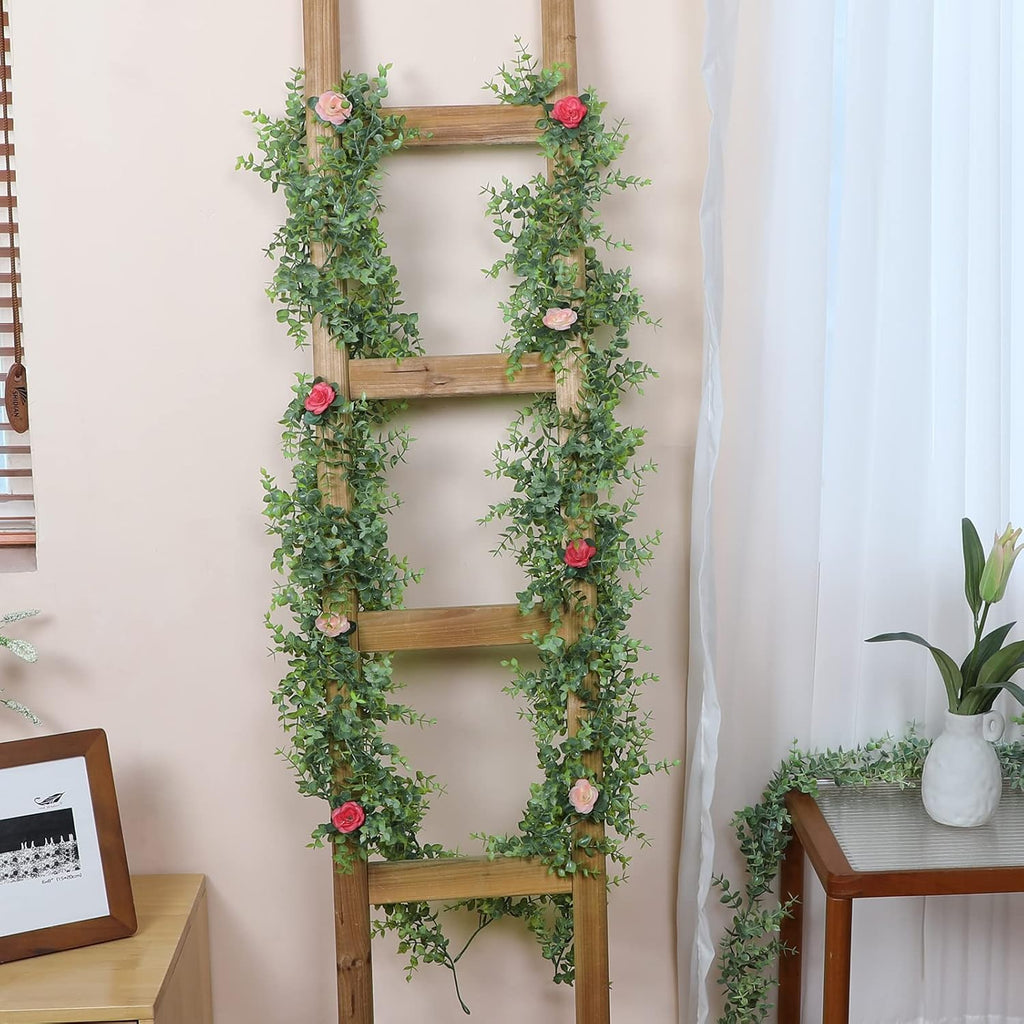 Eucalyptus Garland 12Ft Artificial Vines Fake Greenery Garland - Set of 2