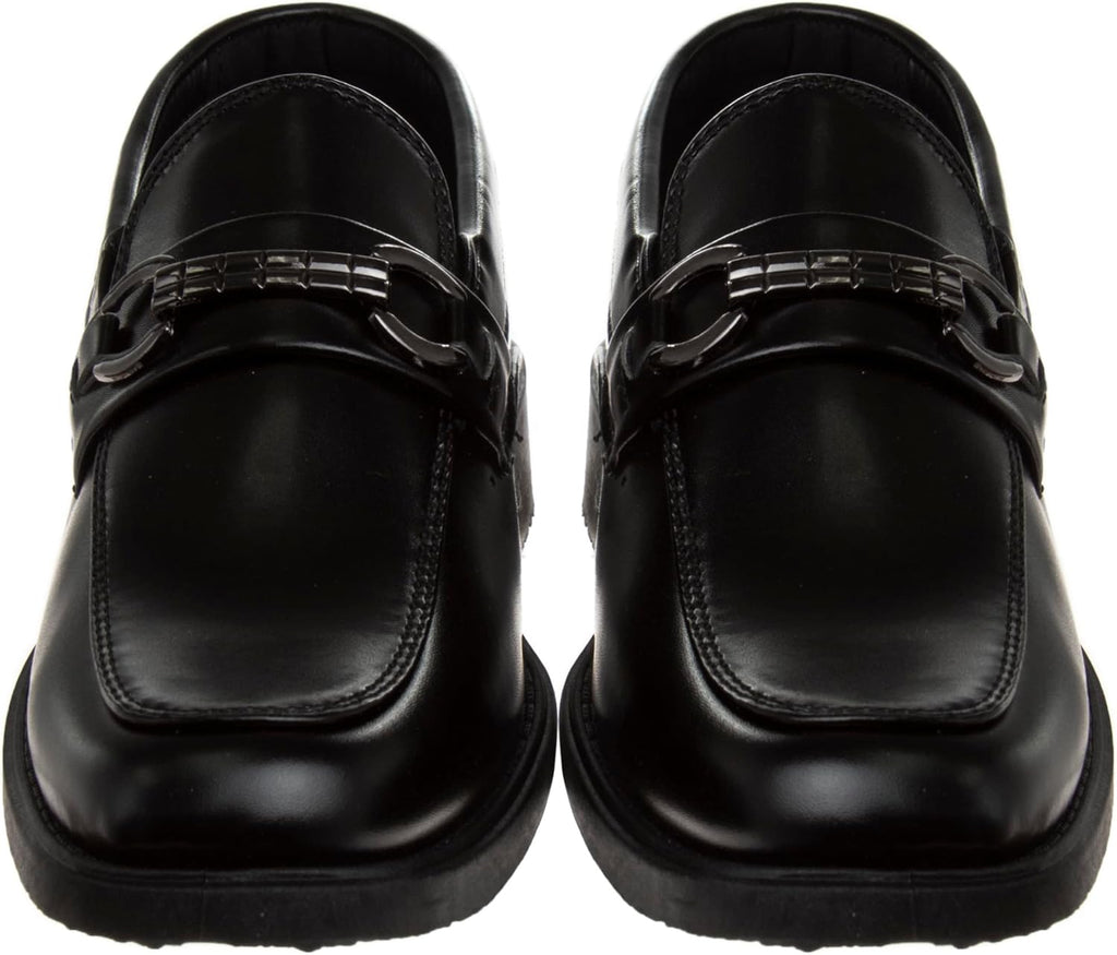 Boys Dress Shoes - Slip-On Comfort Uniform Oxford Loafer with Buckle Black and Brown (Big Kid/Little Kid)