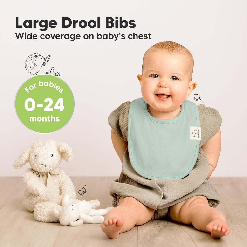 8-Pack Organic Baby Bibs for Drooling and Teething (Dawn)