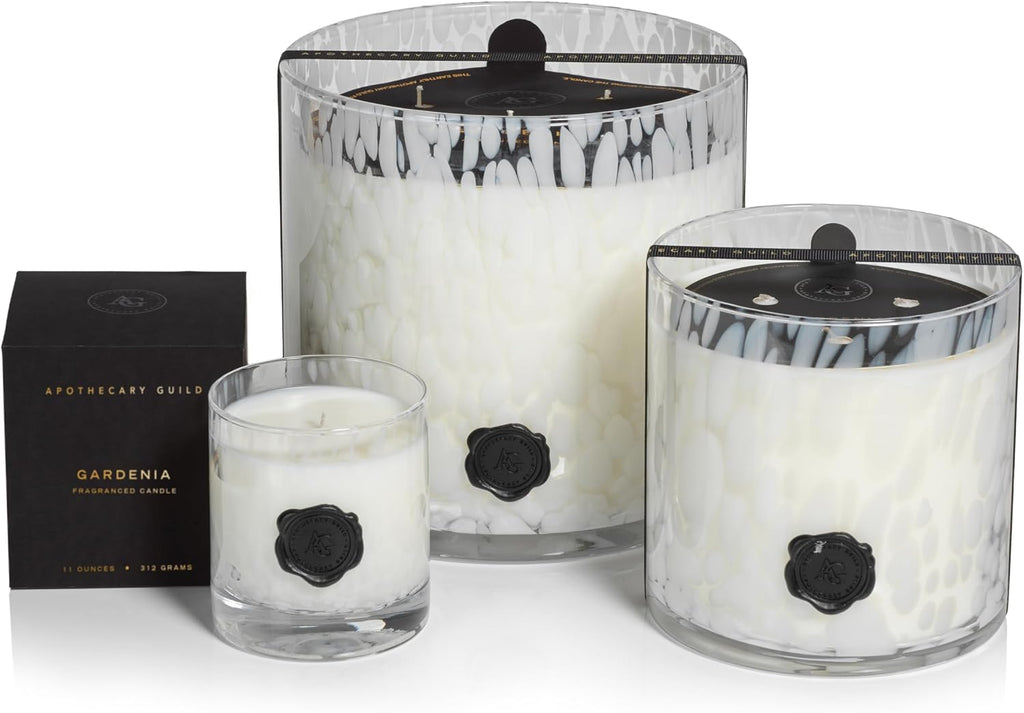 Apothecary Guild Opal Glass Jar Candle, Gift Box, 4 oz - Gardenia