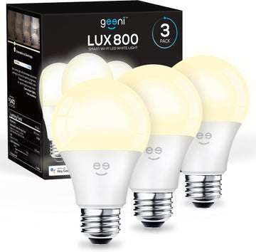 Smart LED Light Bulb A19 Wi-Fi Dimmable Soft White 800 Lumens, 3-Pack