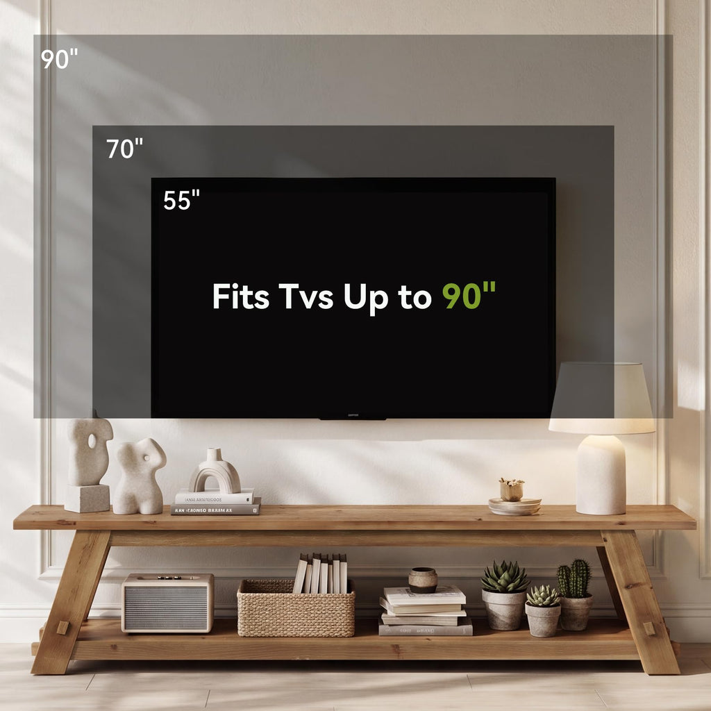 78.74-Inch Solid Wood TV Stand for TVs Up to 90 Inches