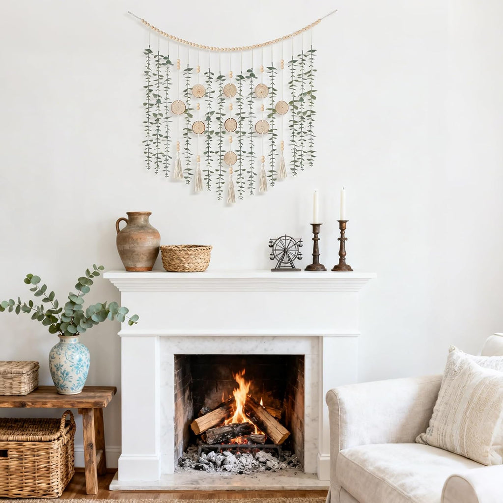 Boho Hanging Artificial Eucalyptus Garland Wall Decor 43'' Fake Plant