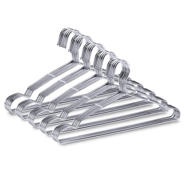 Stainless Steel Metal Hangers, 50 Pack, 16.5 Inch, 15 lb Capacity